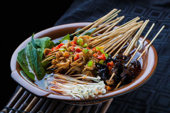 红油素菜钵钵鸡串串版权图片下载