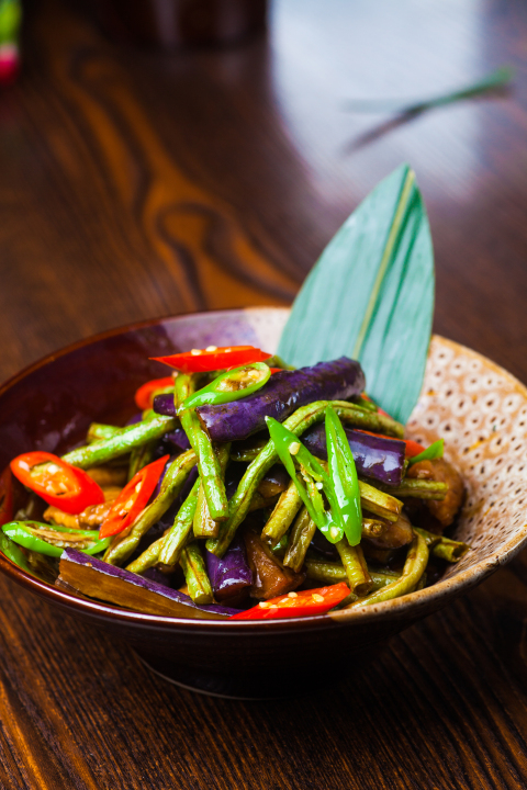 豆角烧茄子农家小炒版权图片下载