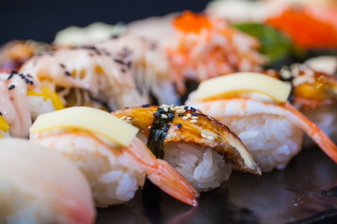 日式鲜虾芝士手握寿司