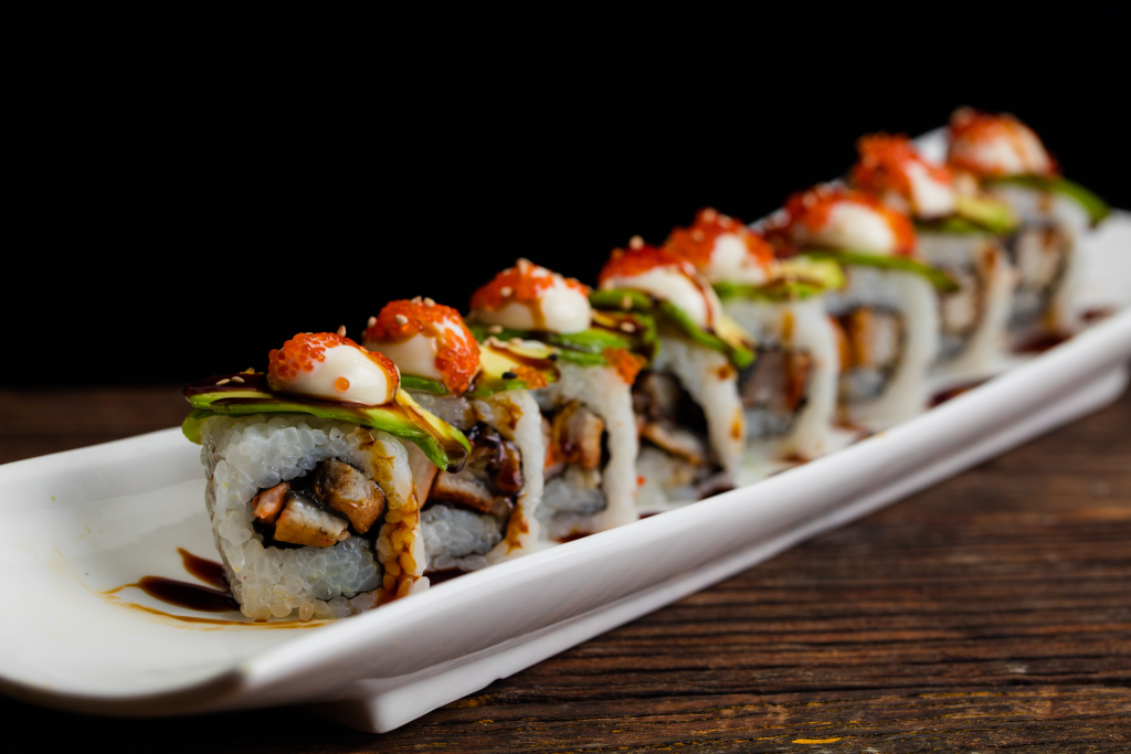 日式和风鳗鱼寿司版权图片下载