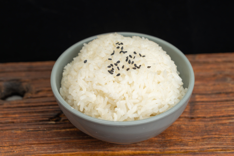 优质蒸米饭特写