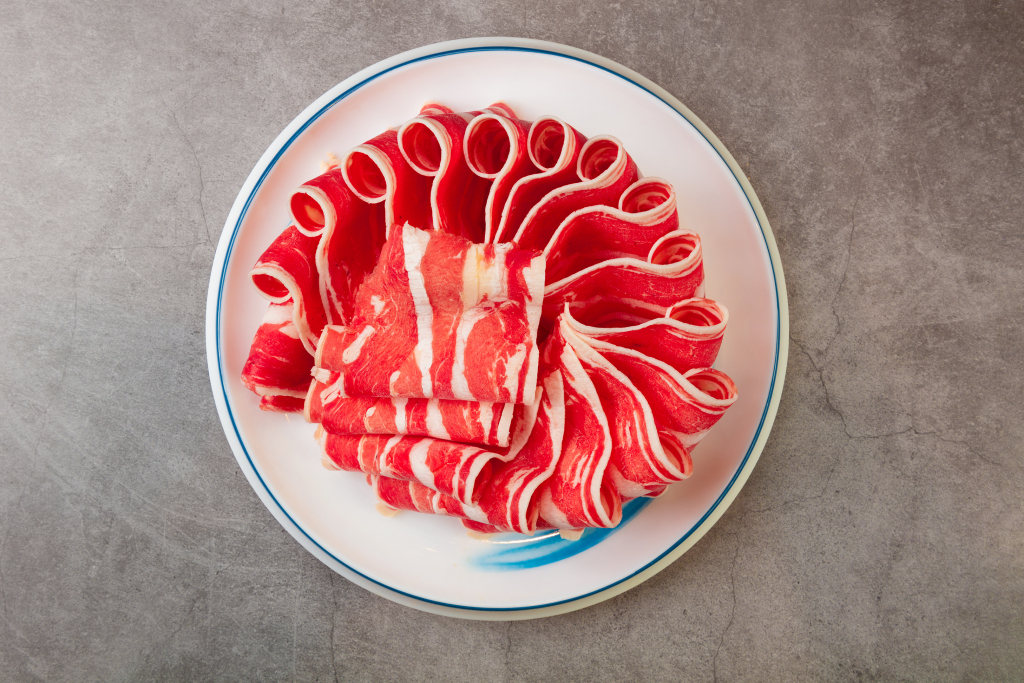 精品羊肉卷火锅食材版权图片下载