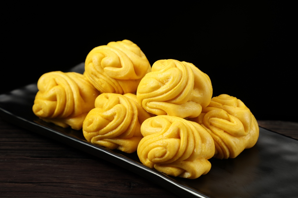 南瓜手工小花卷版权图片下载