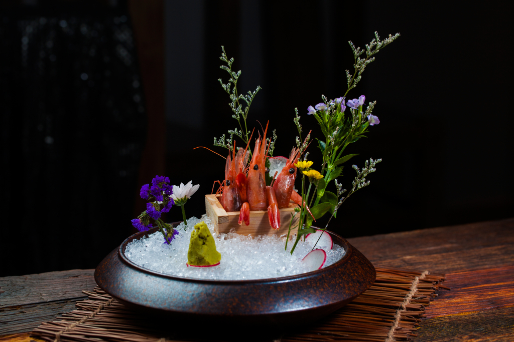 日式北极虾刺身版权图片下载