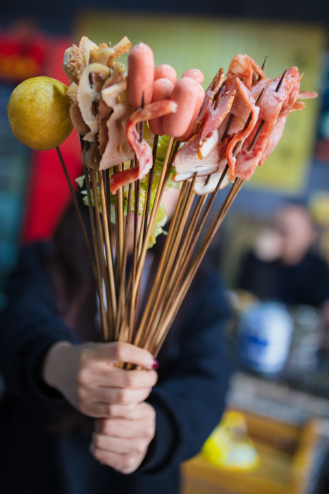 竹签火锅食材串串版权图片下载