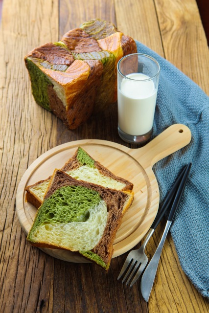 三色抹茶巧克力吐司