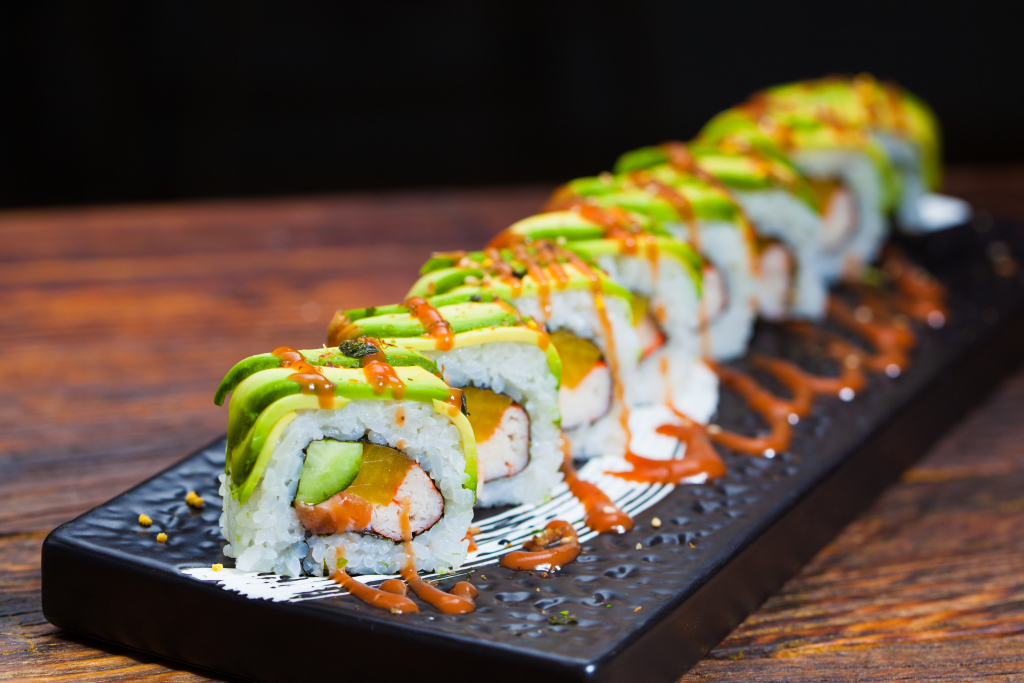 日式牛油果寿司版权图片下载