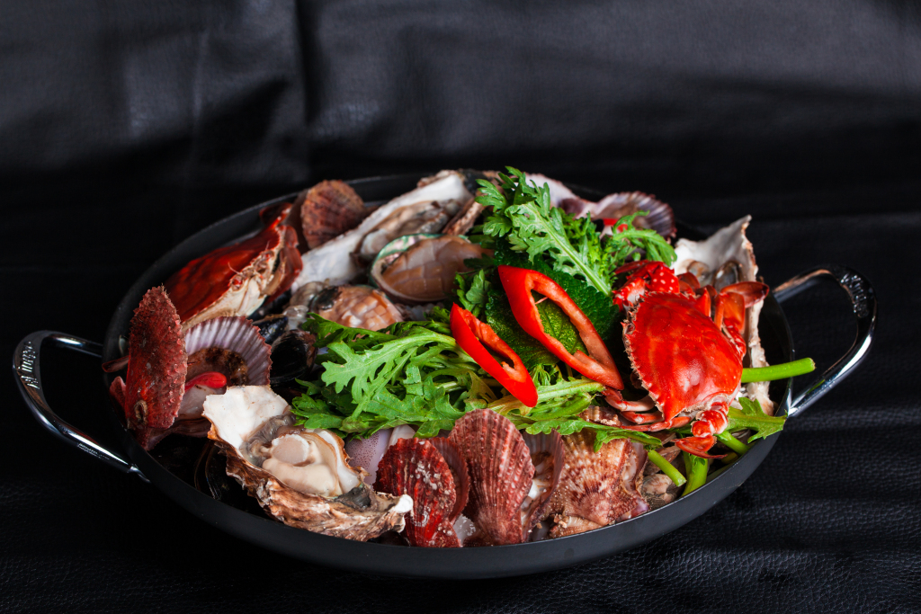 开胃新鲜海鲜锅版权图片下载