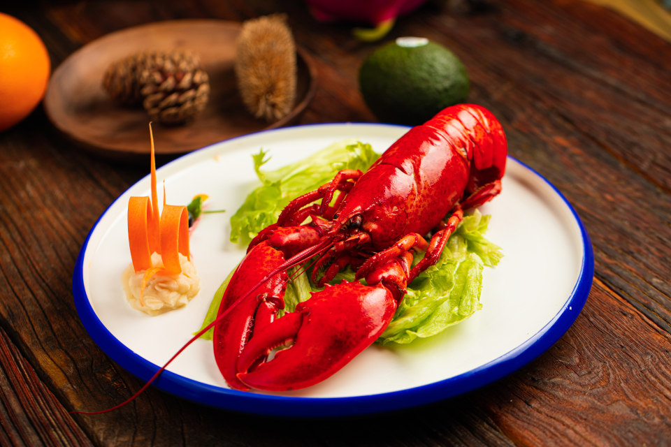 美食海鲜龙虾摆盘