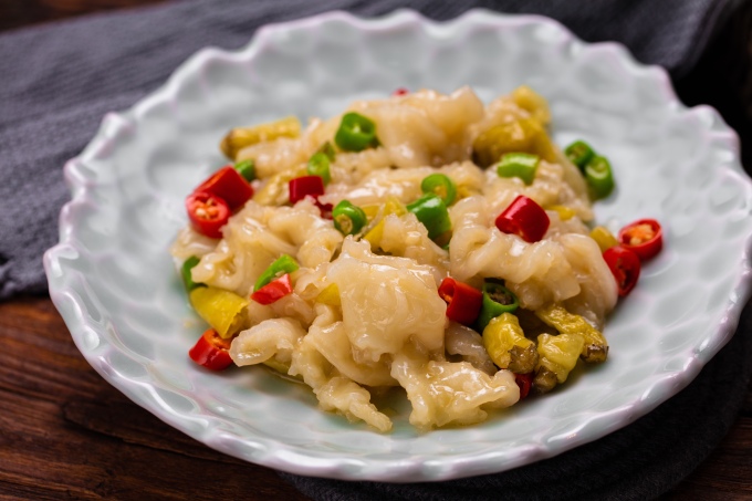 麻辣鸡蛋炒河粉