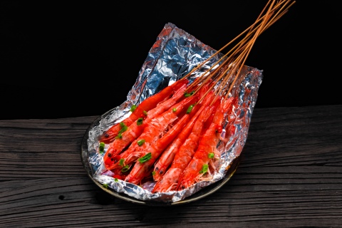 椒盐烤虾串