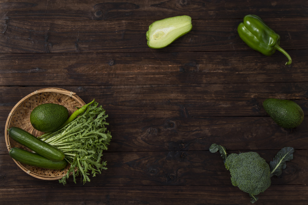 绿色有机茼蒿青椒蔬菜版权图片下载