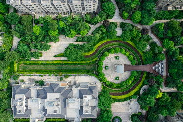 商务建筑楼盘鸟瞰图