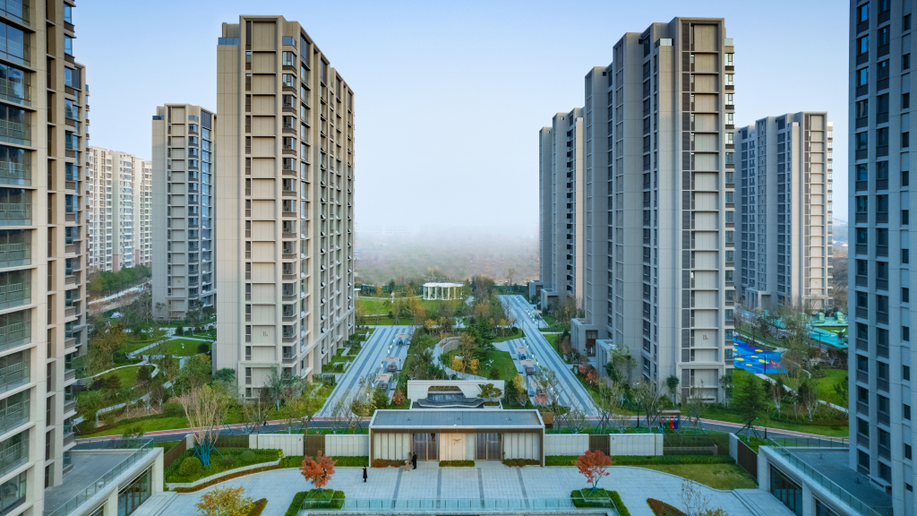 高档住宅小区远景图