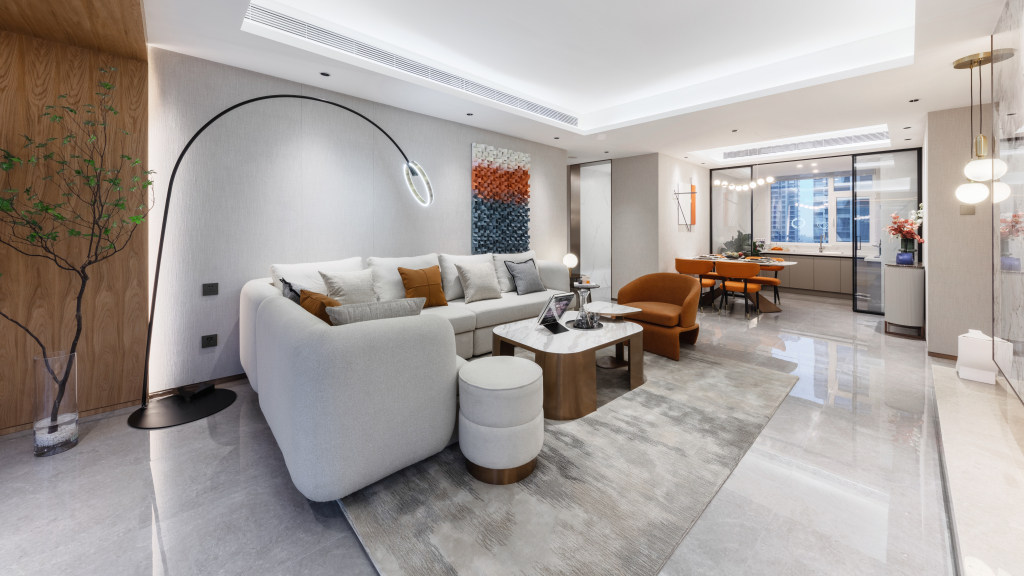 新欧式现代客厅装修实拍图