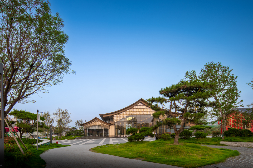 商业街区古建筑风景图