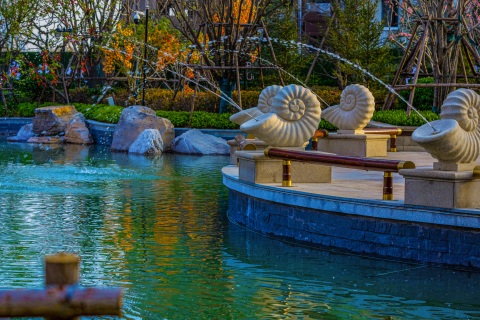 海螺喷泉花园洋房实拍图