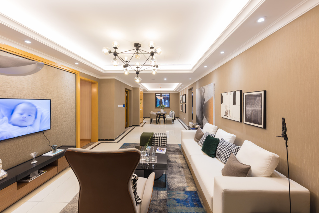 高档社区欧式客厅高清图版权图片下载