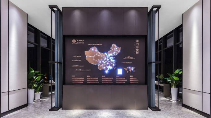 售楼处中国地图电子展示台