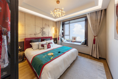 日式原木风精装卧室图片