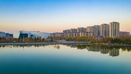 标志性建筑湖区建筑群高清图