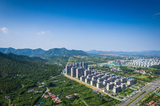 高档社区住宅建筑群远景图