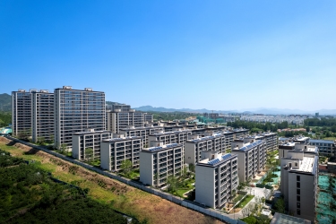 城市住宅区建筑楼盘高清俯拍图