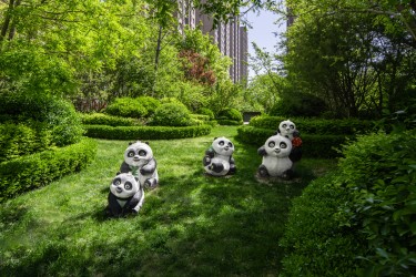 可爱熊猫园林摆件园林高清图