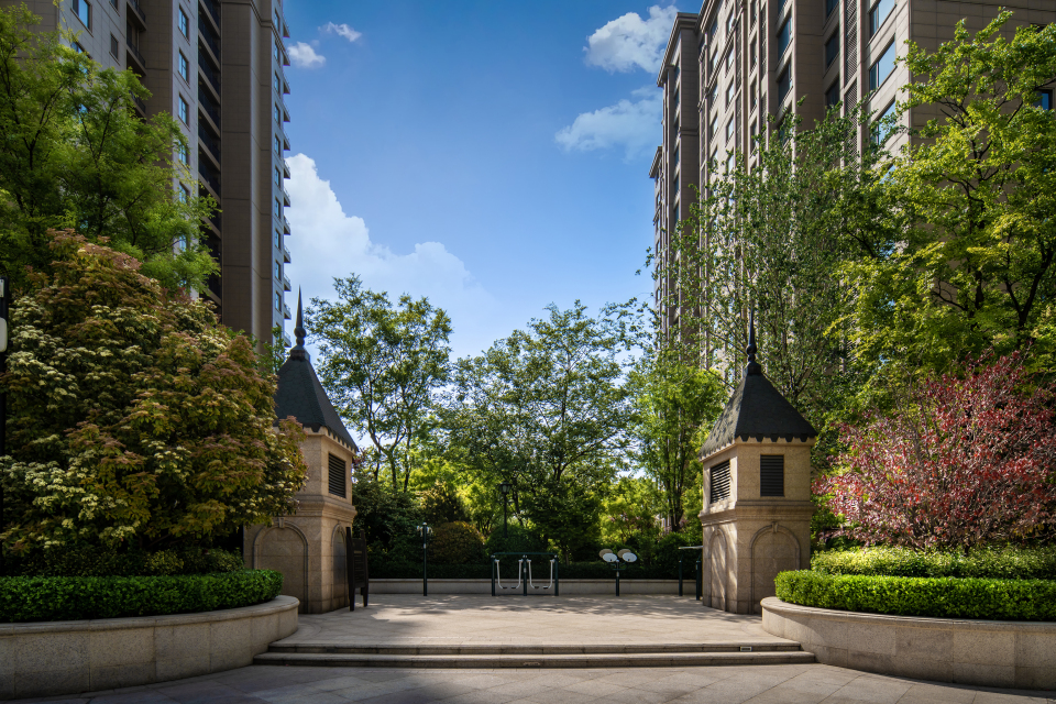 欧式小区建筑休闲活动中心