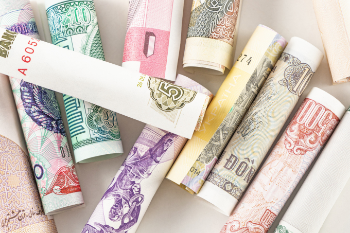 世界货币交易纸币特写高清图