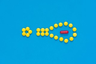 黄色小花样式药片清晰图