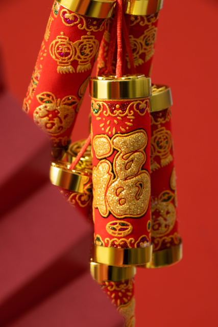 爆竹声声辞旧岁鞭炮实拍图