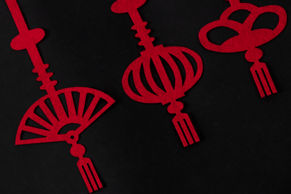 中国传统剪纸近景高清图