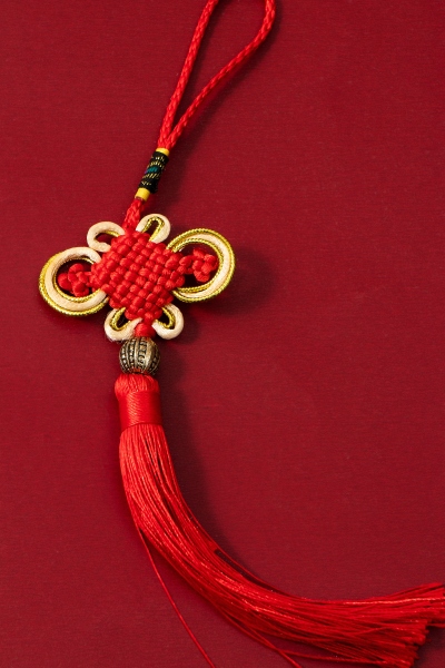 古典传统节日红色中国结
