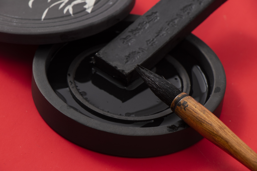 手写福字研磨盘高清图版权图片下载