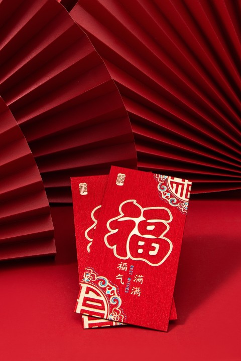 中国风大红色红包高清图版权图片下载