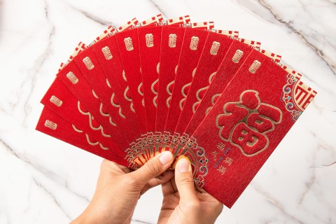 中国传统祥云图案红包实拍图