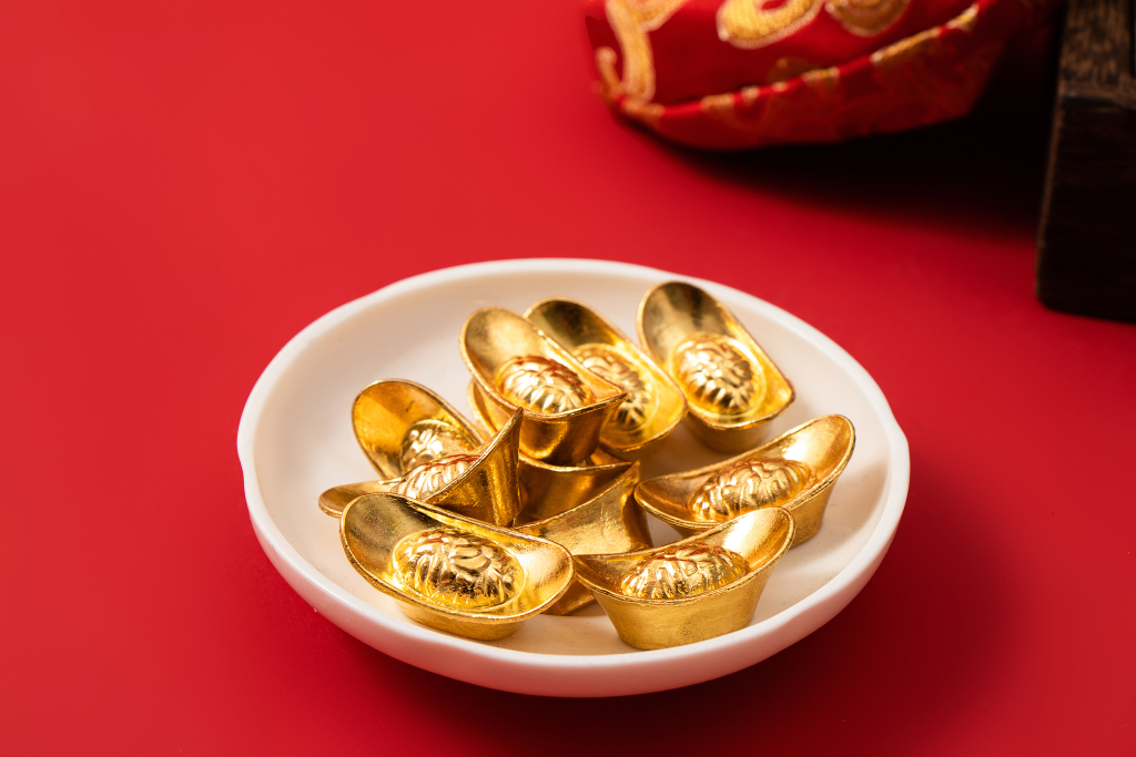 恭喜发财黄金元宝高清图版权图片下载