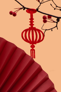 新春佳节大红灯笼剪纸实拍图