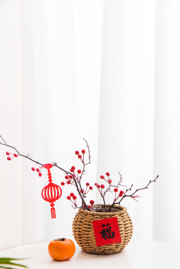 小清新风插花摆拍图