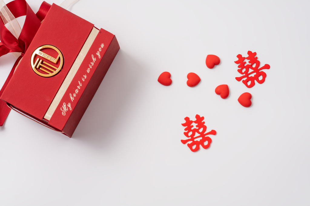 精致喜糖盒结婚小囍字装饰高清图版权图片下载