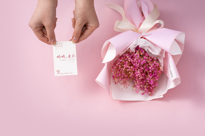 母亲节节日卡片唯美花束高清图