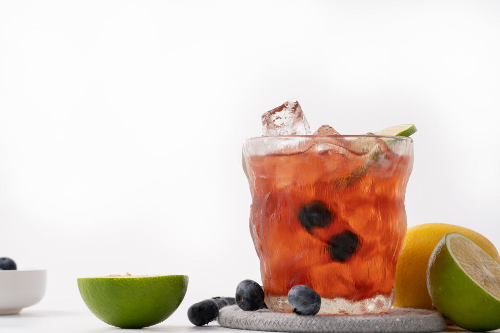 人气奶茶店果茶蓝莓汁实拍图版权图片下载