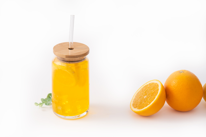 新鲜香橙薄荷调制饮料高清图版权图片下载