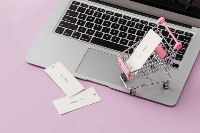 购物车电脑电商标签卡片图片
