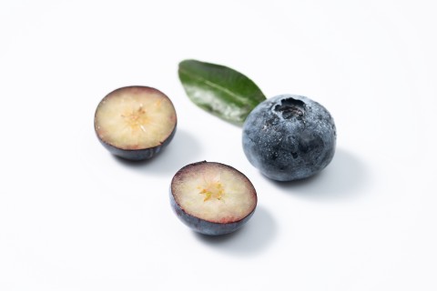 新鲜有机食品蓝莓水果特写图