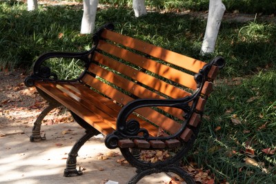 户外植物园休闲座椅实拍图