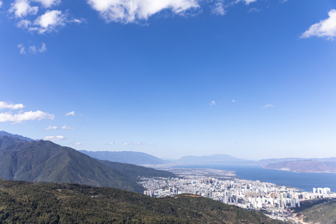 蓝天白云户外景色实拍图
