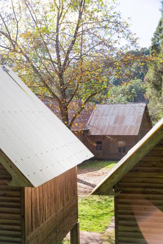 景观建筑小木屋秋景高清图