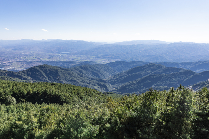 山川树林自然风景俯拍远景图版权图片下载